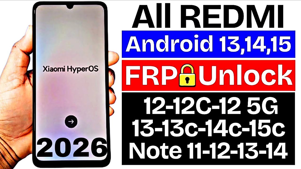 Обход FRP на всех Redmi 13/14/15 (2026) | Без Share Me - Без Second Space - Без Activity Launcher