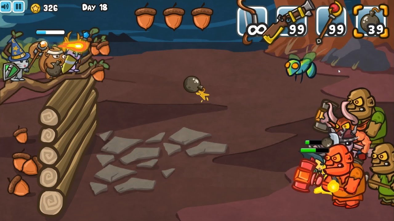 Defend Your Nuts 2 Flash Game - Full Playthrough