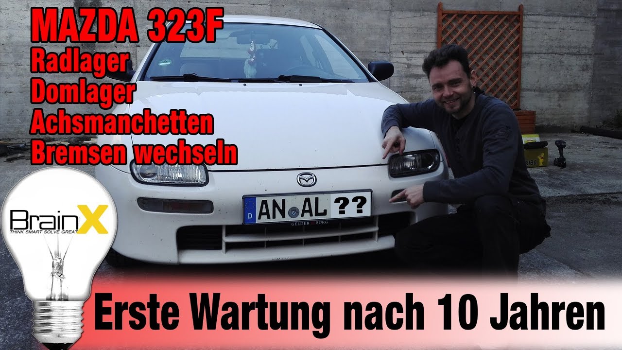 Mazda 323F Radlager Domlager Achsmanchetten & Bremsen Wechseln