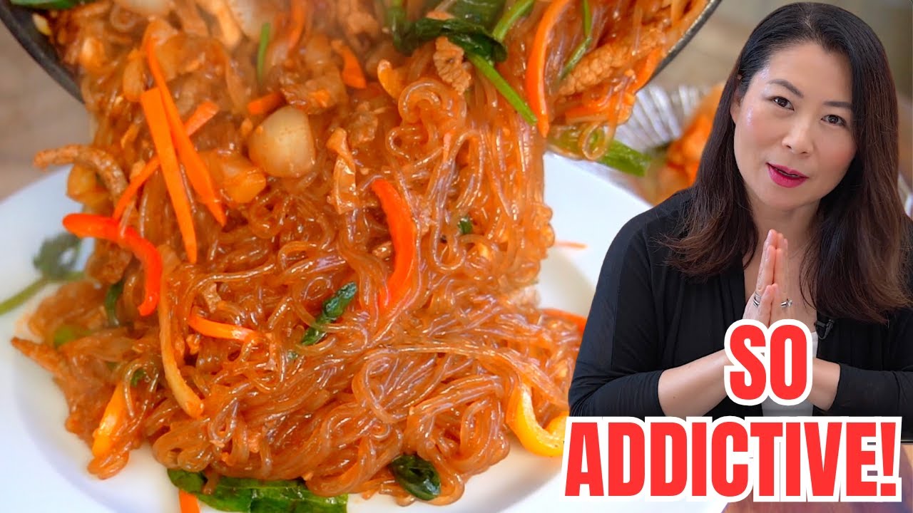 🌶️The MOST DELICIOUS SPICY GLASS NOODLES: Spicy Japchae Noodles Recipe #koreanfood 젓가락을 멈출 수 없는 매운잡채