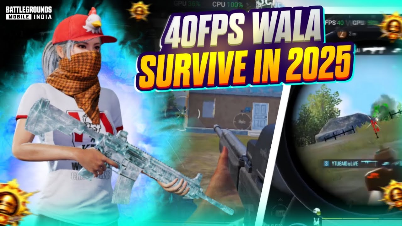 40 FPS Gameplay in BGMI 💀 | 2025 Reality❗🥷🏻