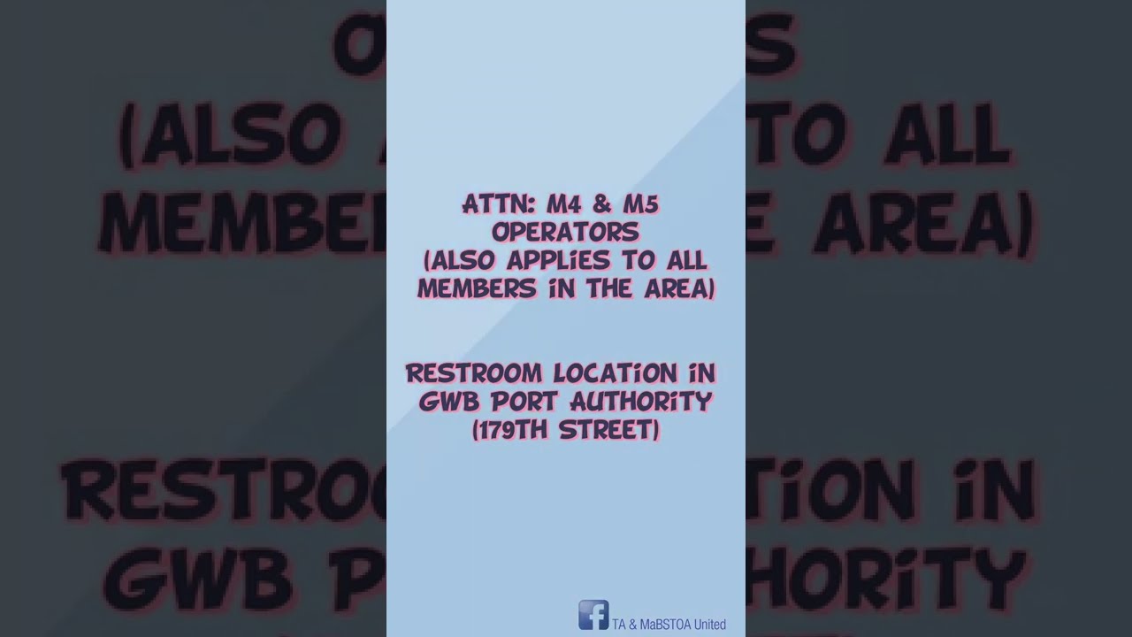 GWB Port Authority Restrooms (179th St)