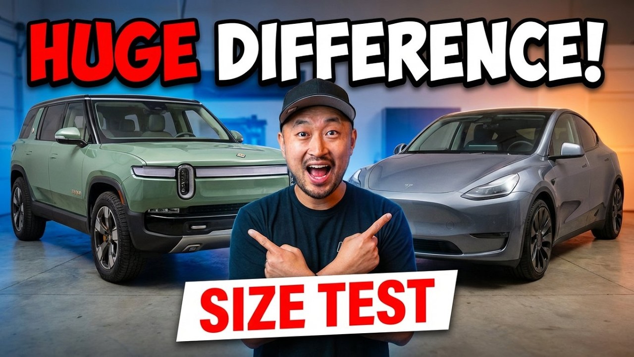 Rivian R2 vs Model Y (IRL Size Comparison)