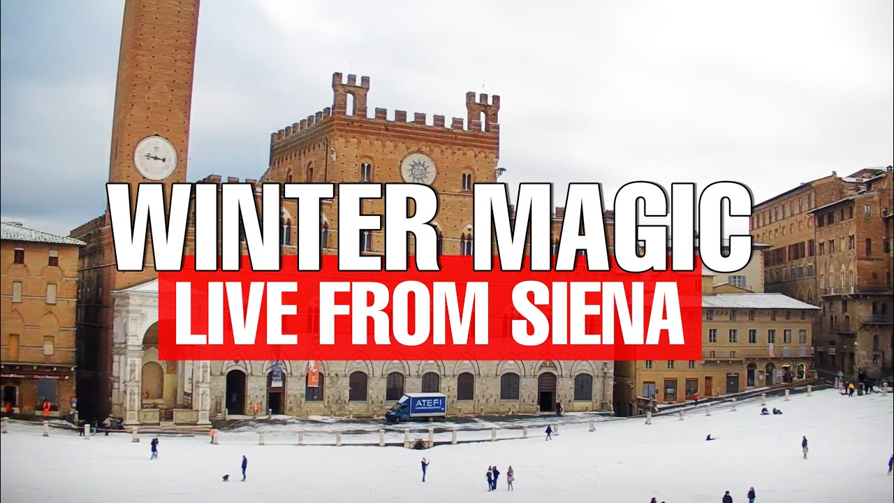 ❄️ Siena Woke Up Snowy — LIVE from Piazza del Campo | SkylineWebcams
