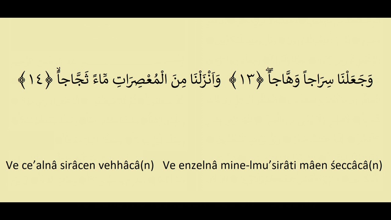 Nebe Suresi [1,Sayfa] İLK YARIM SAYFA Ezberle-[3+3 Tekrar Türkçe/Arapça Yazılı-(M.Sıddık el-Minşevi)