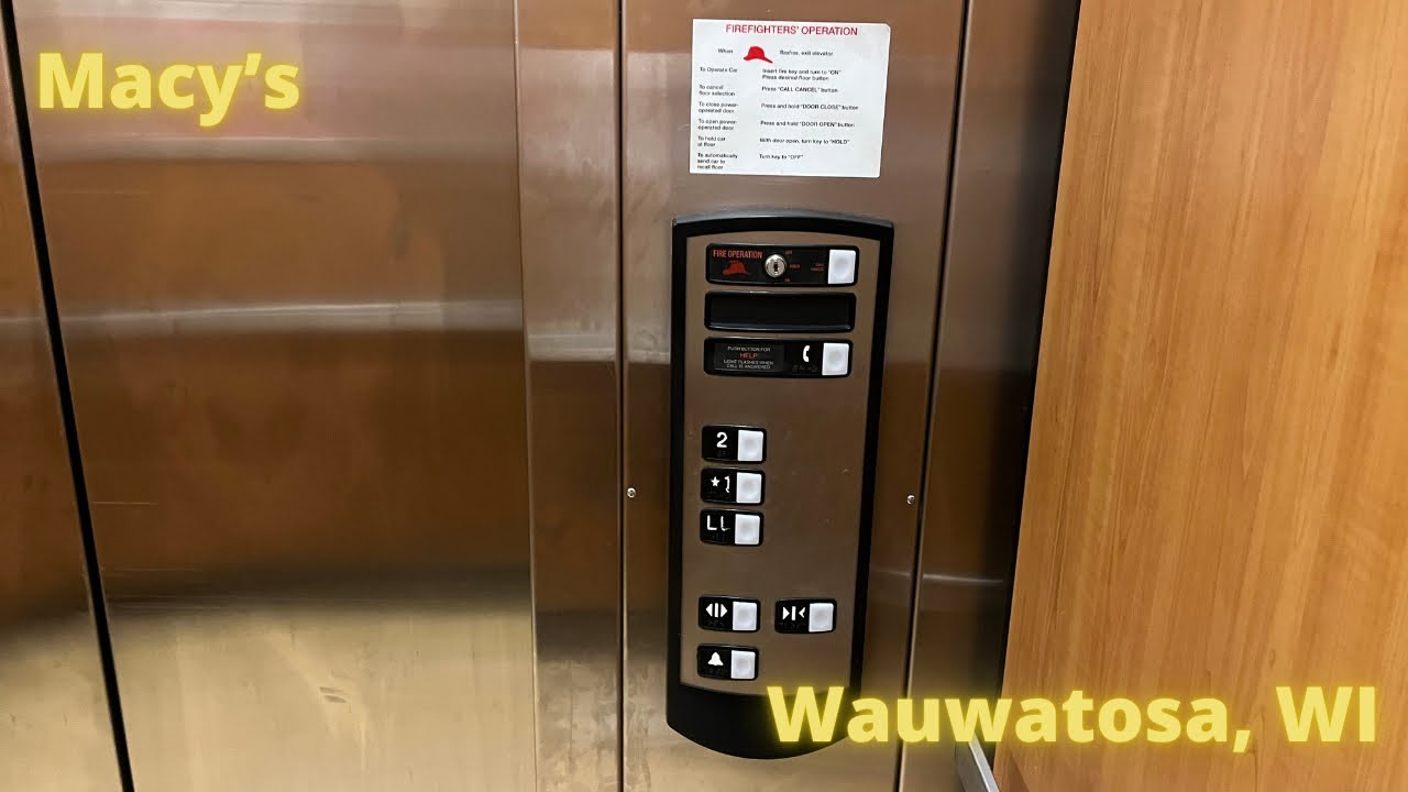 Schindler 330A Hydraulic elevators at Macy’s (Mayfair Mall) in Wauwatosa, WI