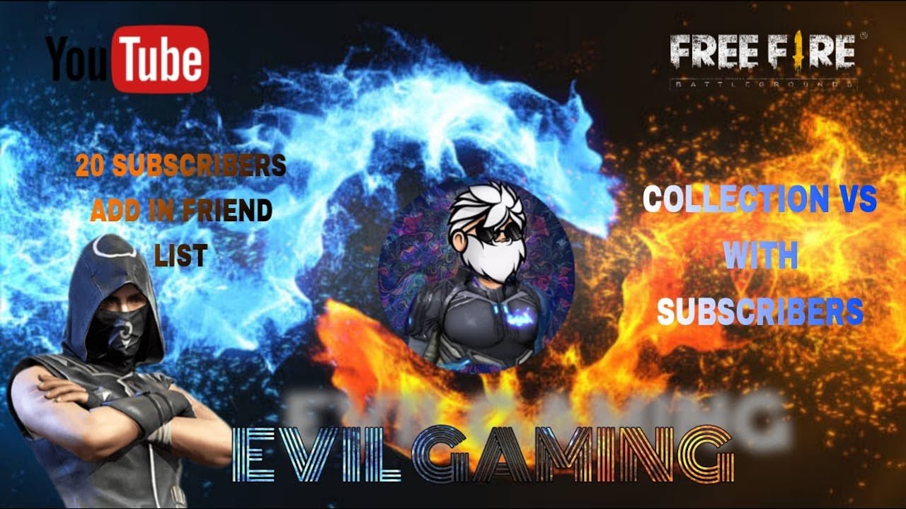FREE FIRE 🔴LIVE STREAM 20 SUBSCRIBERS ADD IN FRIEND LIST./COLLECTION VS