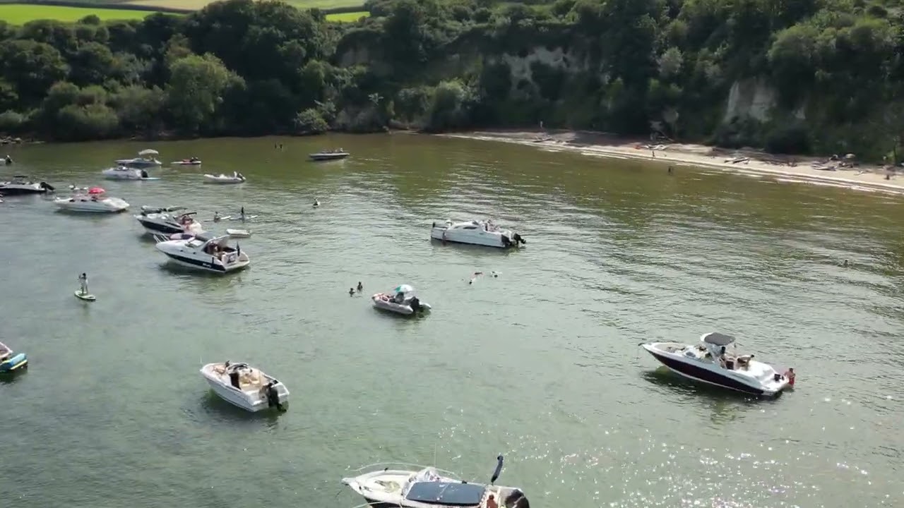 Studland Beach Dorset and Loads of Boats By Air