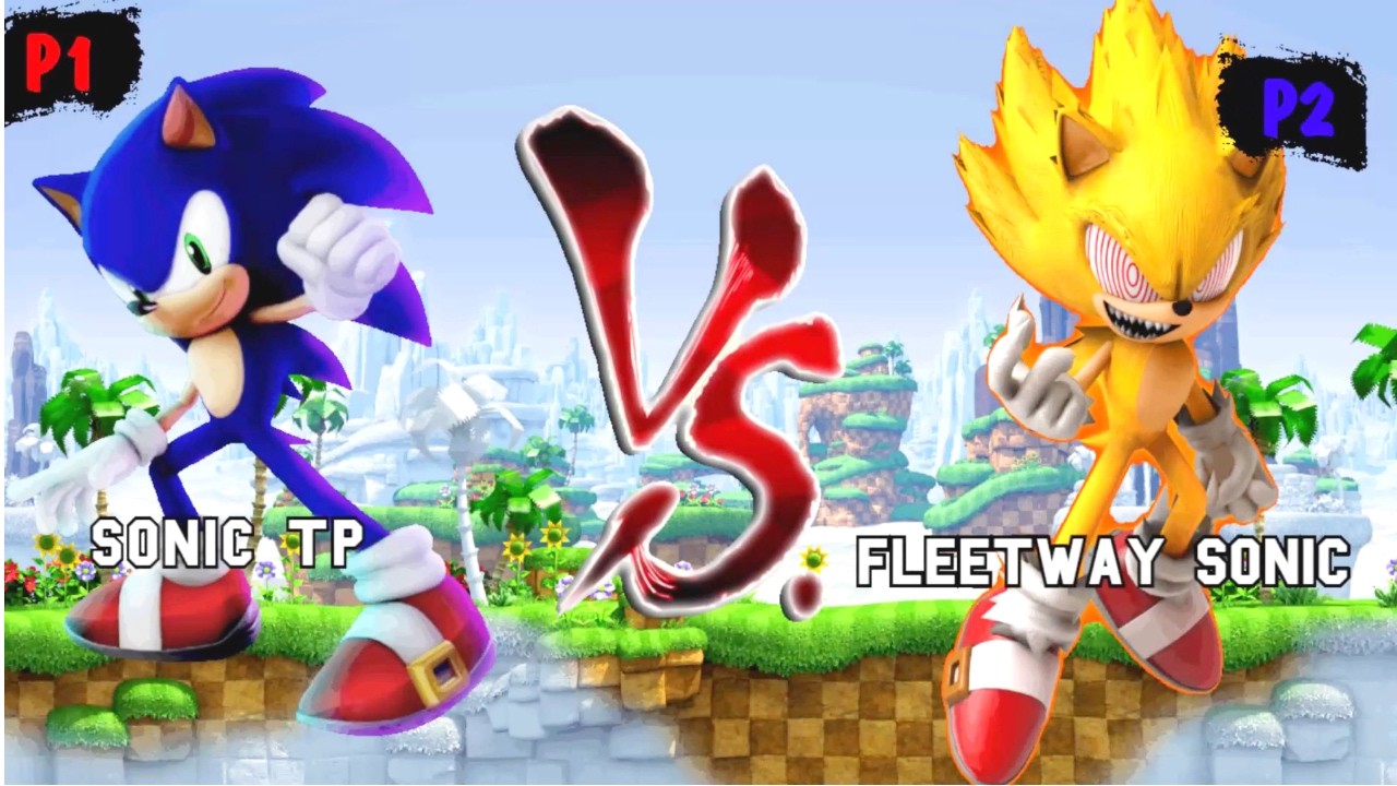 Sonic TP VS Fleetway Sonic I Sonic Battle JUS MUGEN v4