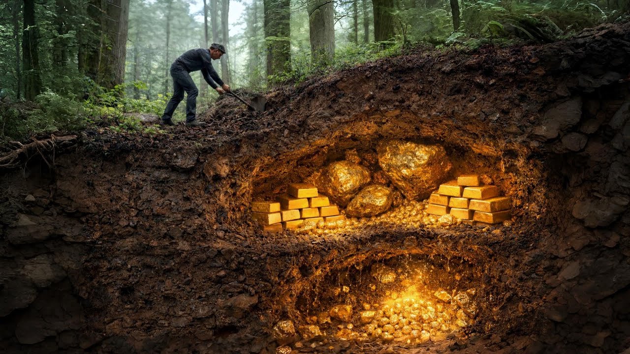 I Found Hidden GOLD in a SECRET Hill Using Only Hand Tools