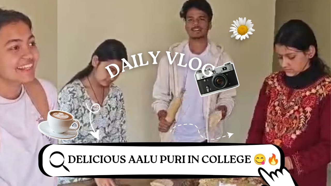 Delicious Aalu Puri In College 😋🔥 || Aaj college M bnaya Khana 😄 || @VlogwithYogi-s4n