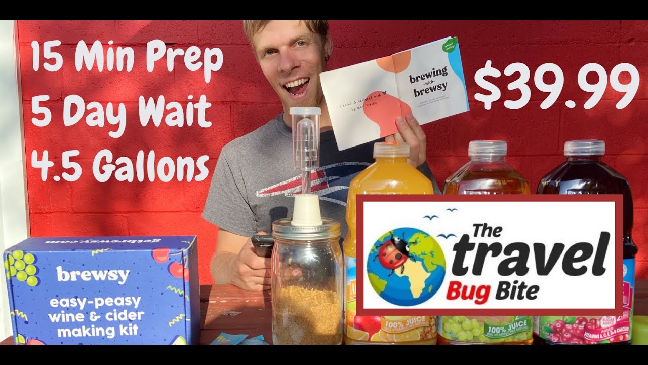 Get Brewsy: Wine Making Kit - 15 Minute Prep & 5 Day Fermentation