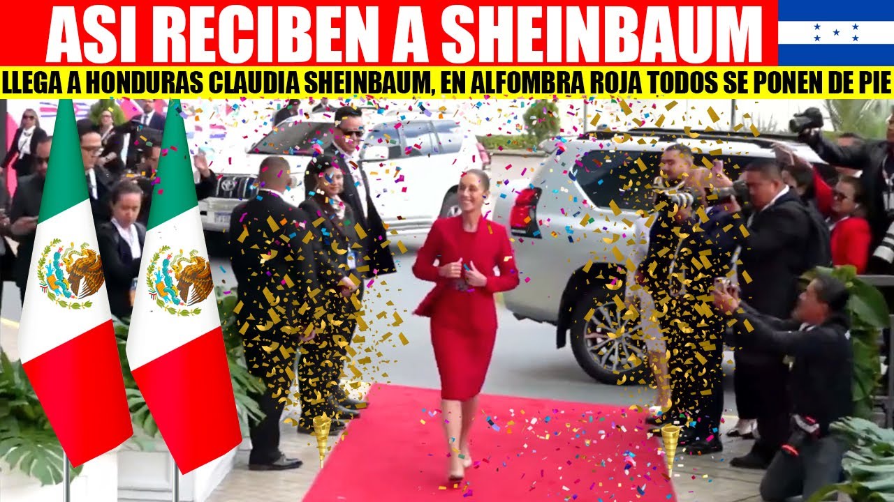 ¡🇲🇽NUNCA ANTES VISTO! CON GRAN JUBILO RECIBEN A LA PRESIDENTA DE MEXICO EN HONDURAS,
