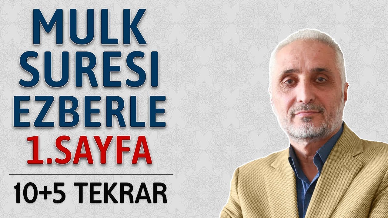Mulk (Tebareke) suresi 1.sayfa ezberle 10 tekrar Fatih Çollak
