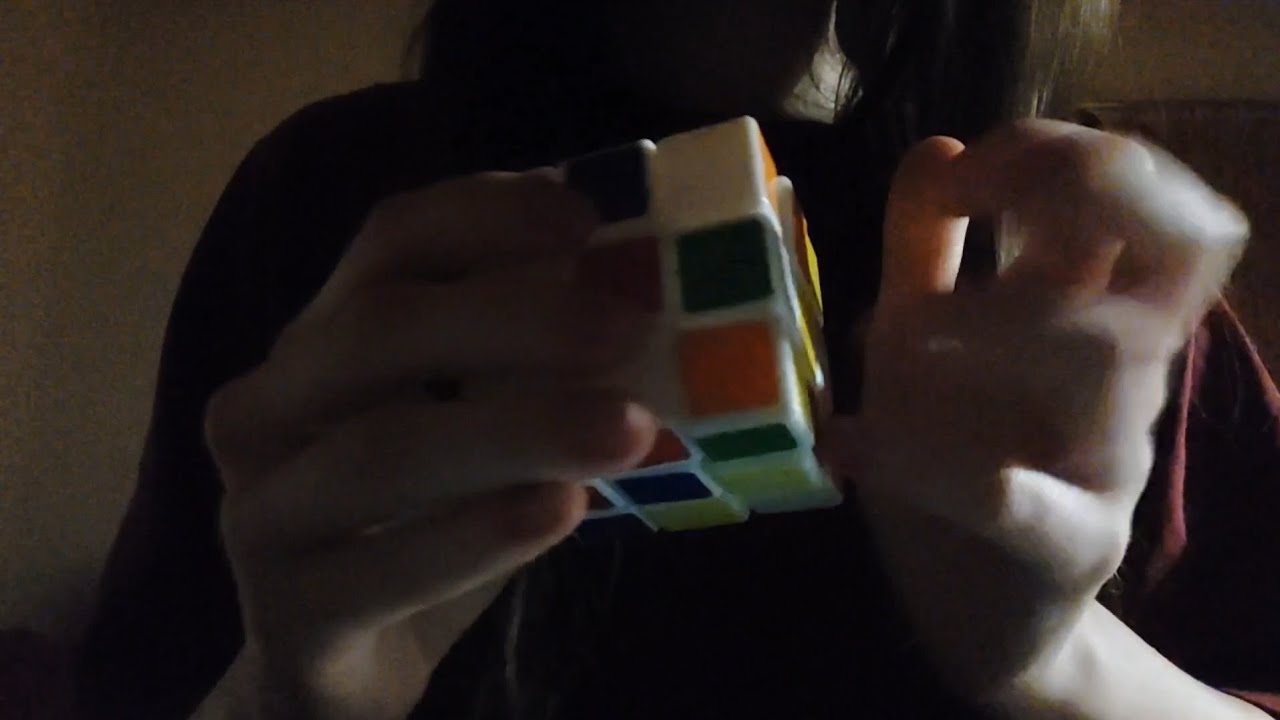 my first ASMR video - aggressive rubik's cube tapping & scratching