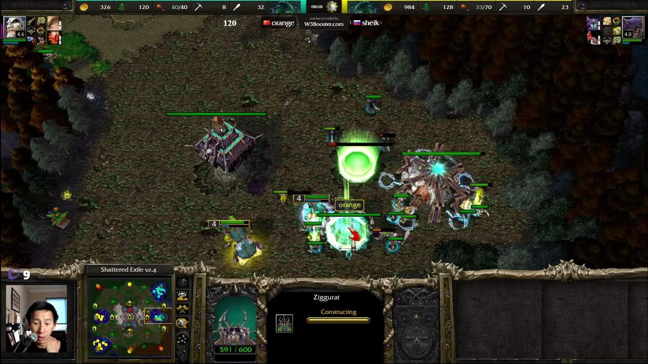 120 (UD) vs Sheik (UD) - Recommended - Dreadlord vs Cryptlord! - WarCraft 3 - WC3985