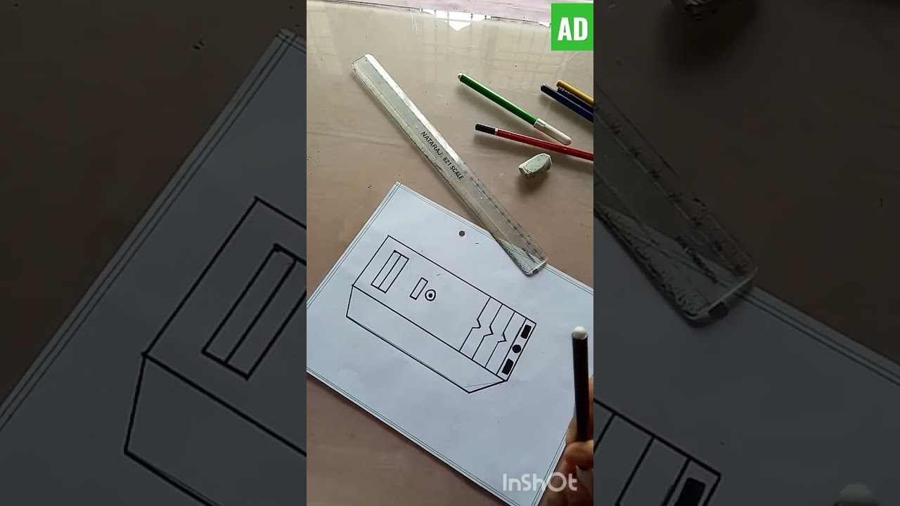 How to draw CPU drawing #shortsyoutube #viralshort #subscribemychannel  #drawingideas
