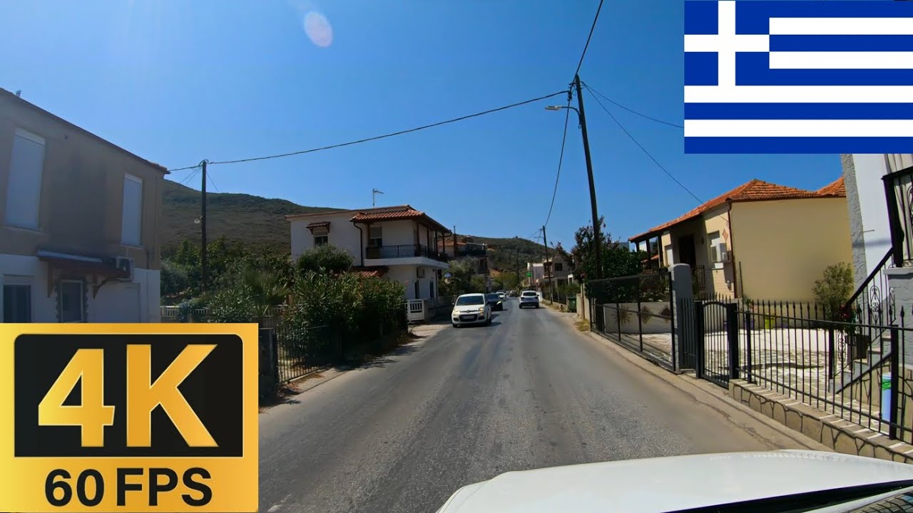 🚗 Driving in THASSOS | SKALA RACHONÍOU, PRINOS, SKALA KALLIRACHIS | GREECE #4k60fps