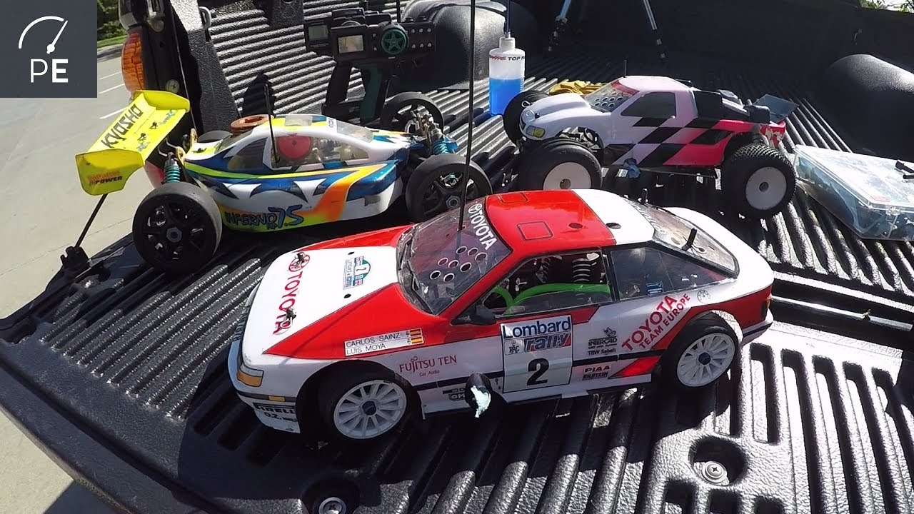 Nitro remote control cars parking lot test | VINTAGE KYOSHO!!
