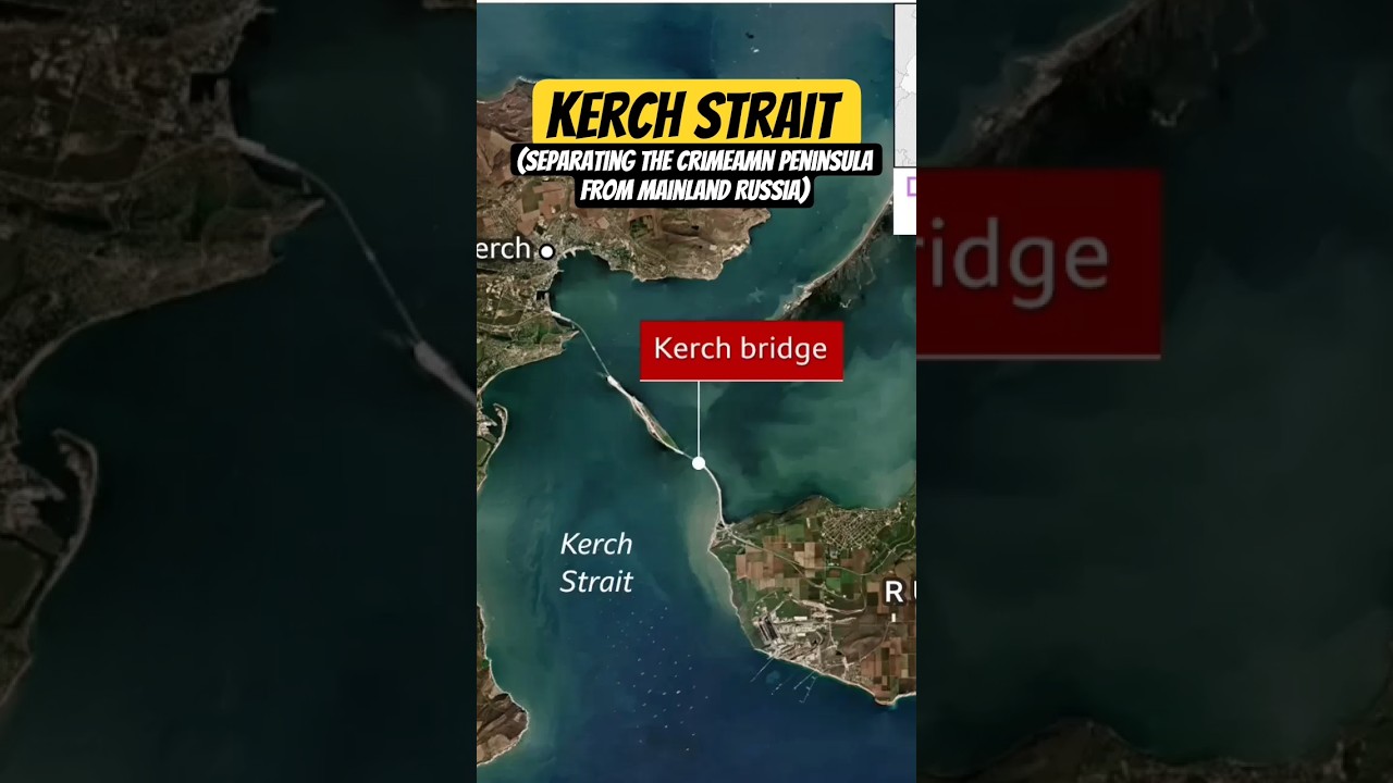 KERCH STRAIT (connects the black sea and the sea of azov) #blacksea # strait # mapping # Russia # yt