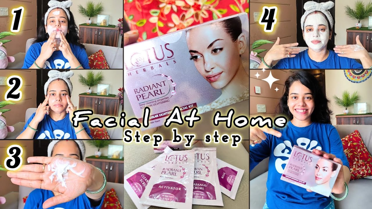 Lotus Radiant Pearl Facial Kit |Step By Step Facial At Home|Facial Kit For Fair & Glowing Skin,Lotus