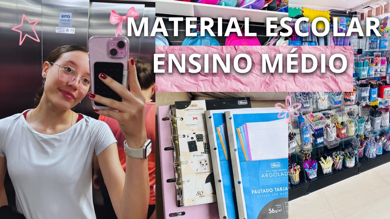 Meus Materiais Escolares para o Ensino Médio 2026 📓🩵(+Daily Vlog)