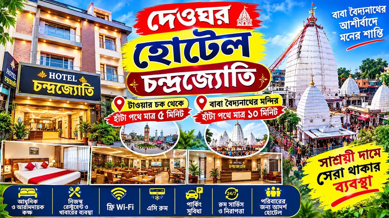 Deoghar Hotel  Chandrajyoti। দেওঘর এর হোটেল কেমন। #travel #hotel