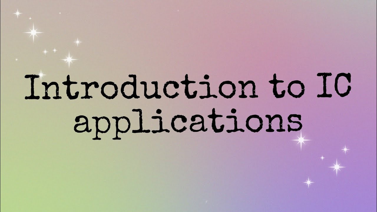 Introduction to IC applications|operational amplifiers