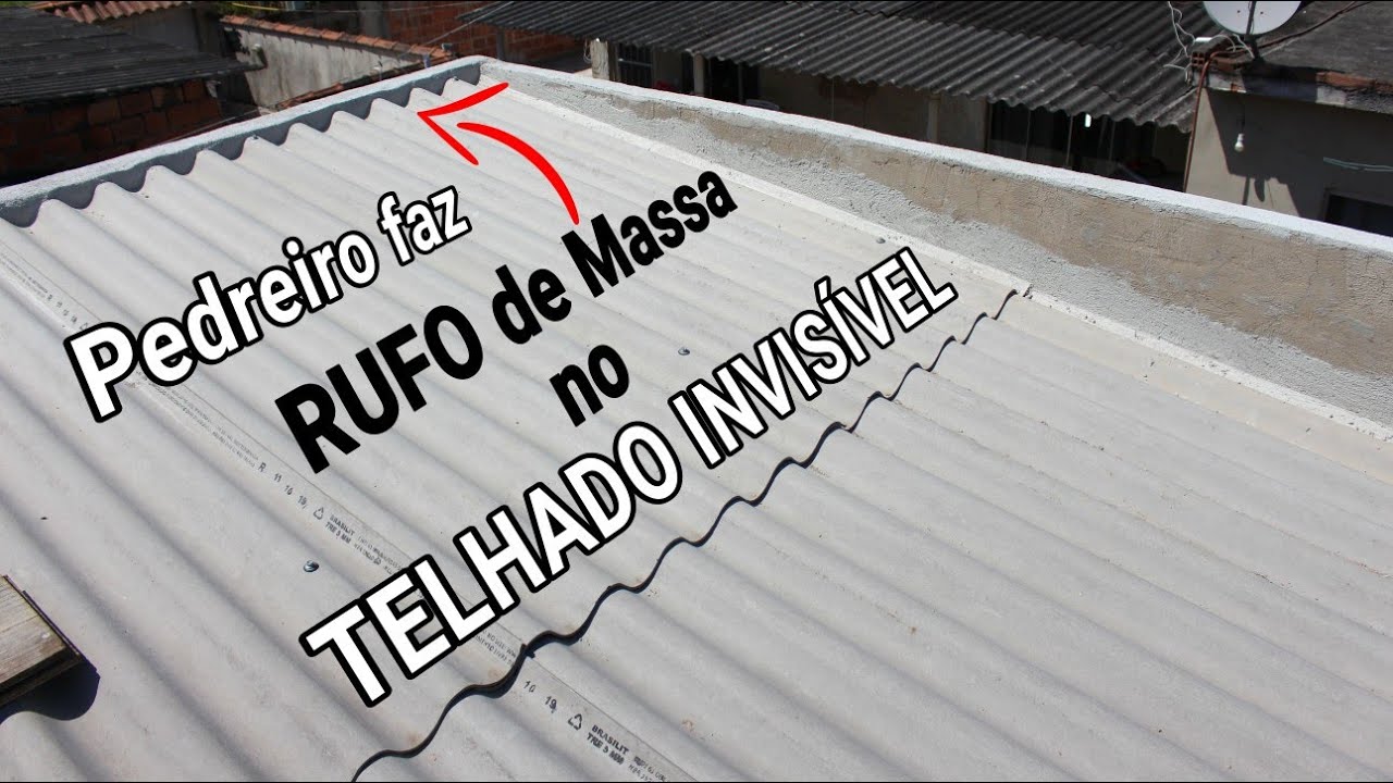 COMO FAZER RUFO OU CORDÃO DE MASSA NO TELHADO INVISÍVEL (TELHADO EMBUTIDO)