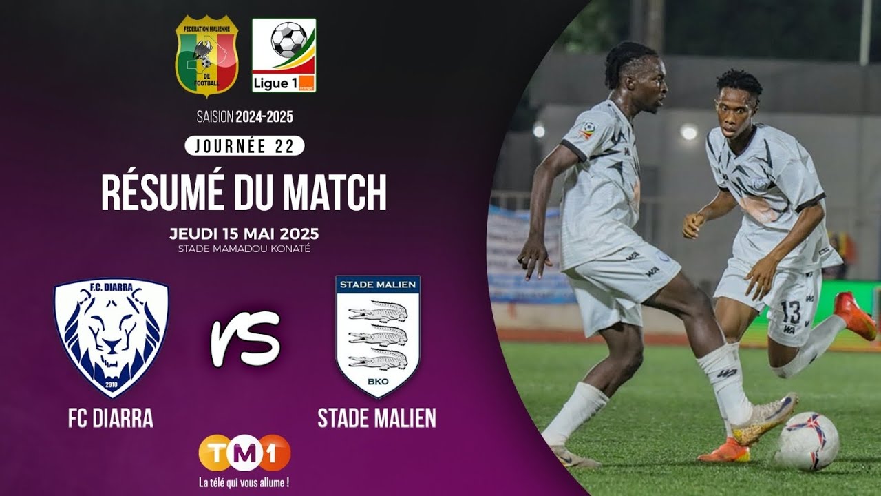 TM1 Foot - 22e journée - L1 Orange : Résumé FC Diarra vs Stade Malien du 15 mai 2025