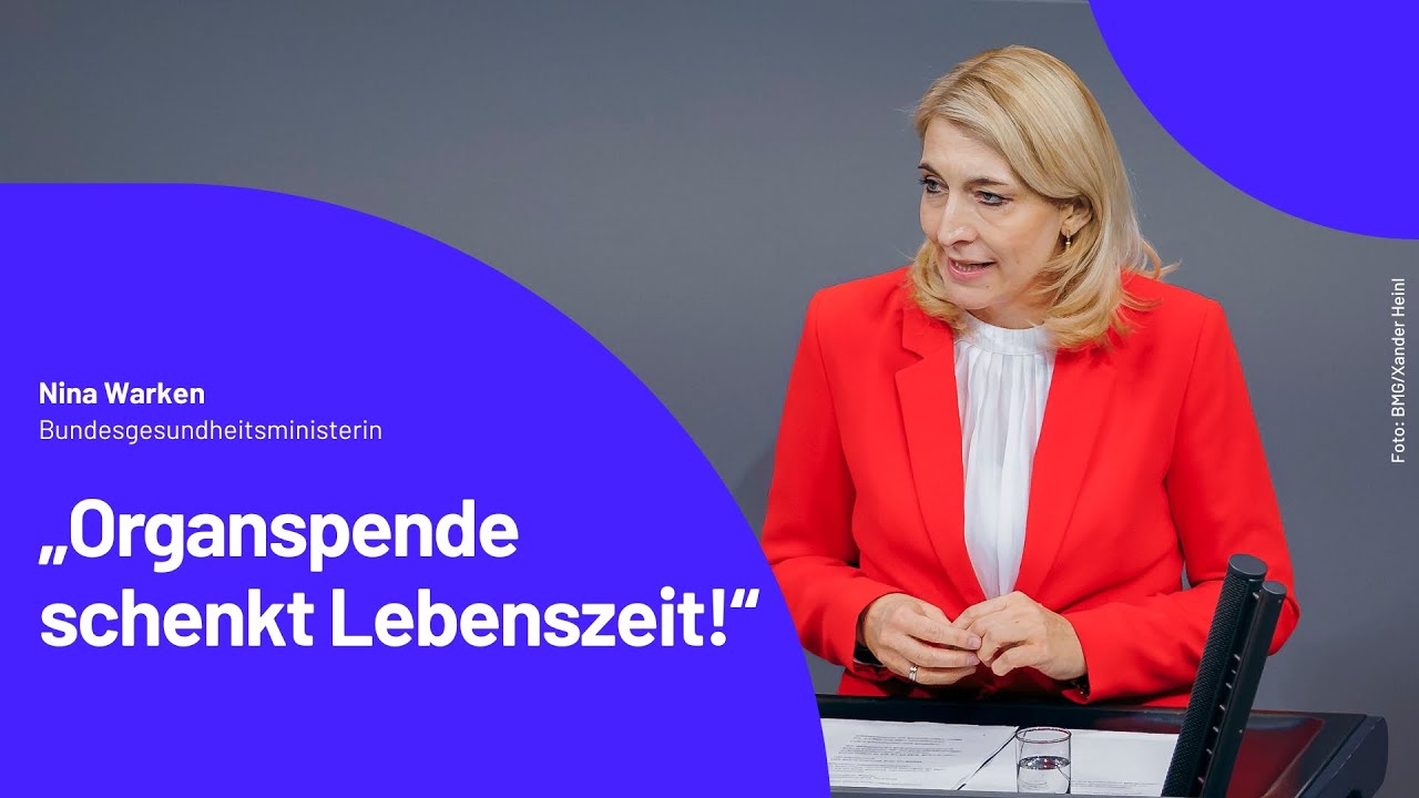 Bundesgesundheitsministerin Nina Warken zur Überkreuz-Lebendnierenspende