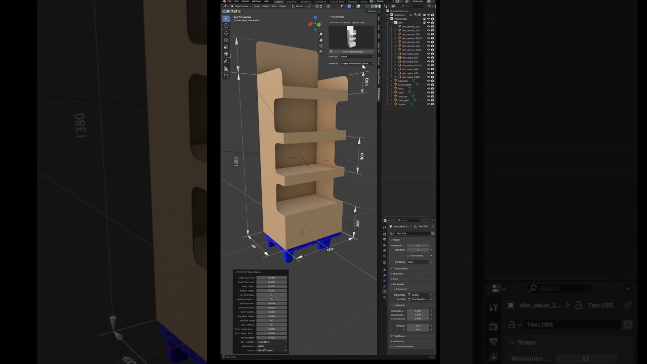 Generate POS cardboard FSDU within seconds #blender3dmodeling  #mockup #FSDU #display #point-of-sale