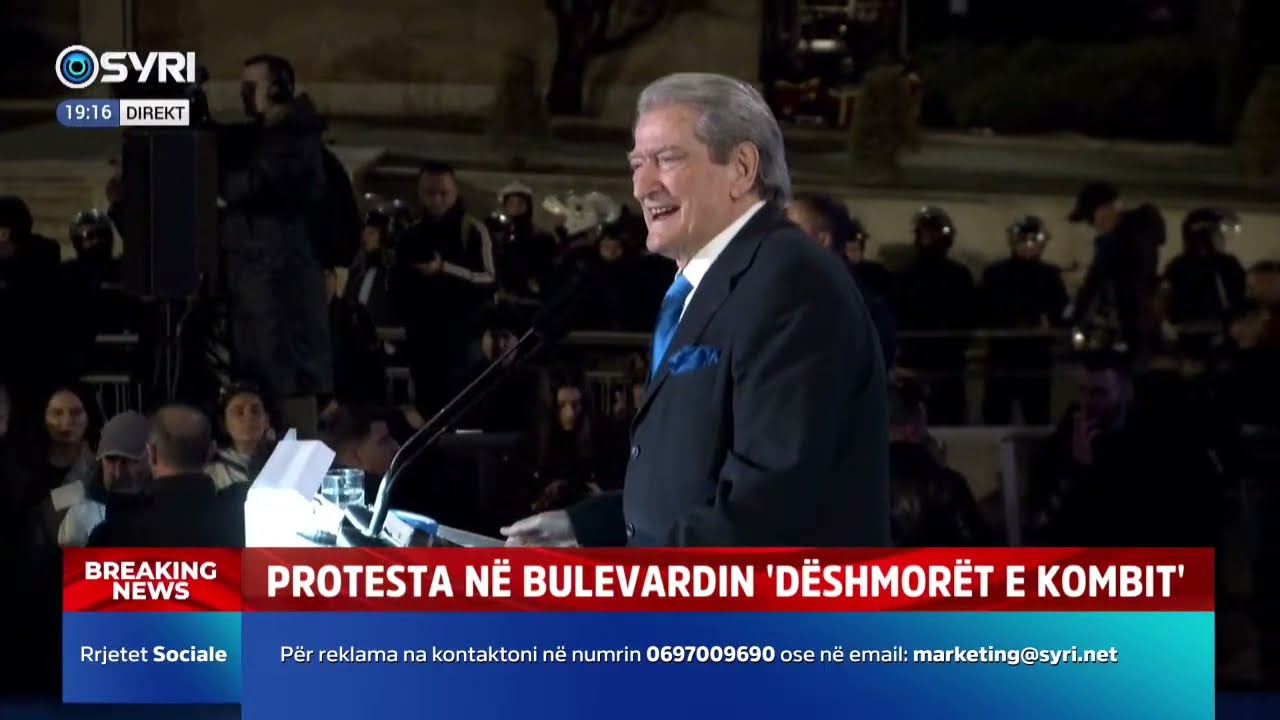 Fjala e plotë e kreut të PD, Sali Berisha në protestën kombëtare të opozitës