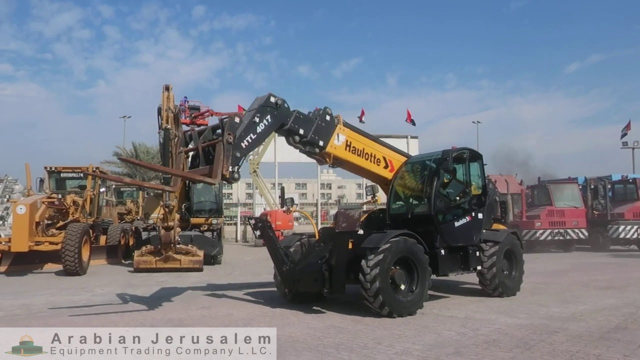 HOW TELEHANDLER – BOOM LOADER - HAULOTTE – HTL4017 WORKS...FIND THE DISPLAY @ ARABIAN JERUSALEM YARD