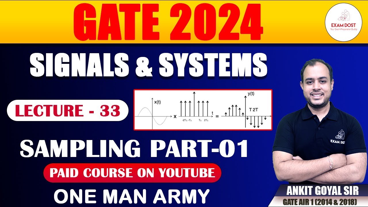 Sampling Part-01 | Signals & Systems | GATE 2024 | Ankit Goyal | One Man Army