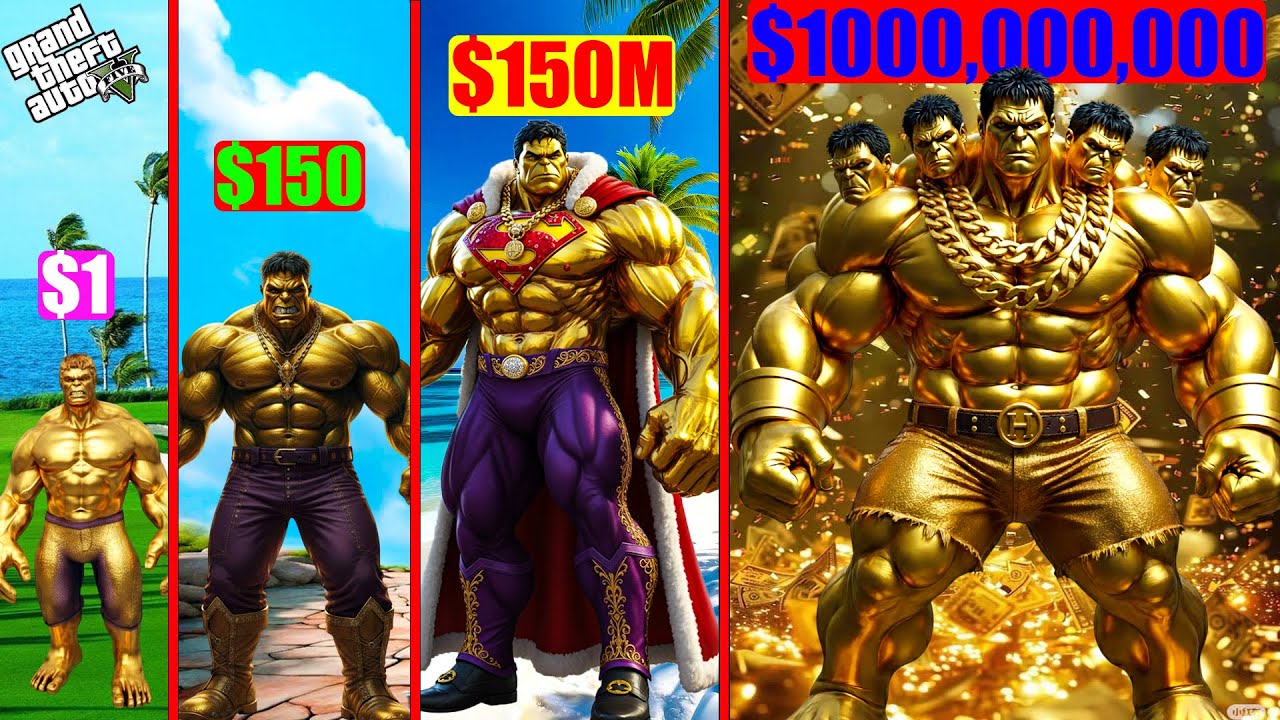 Franklin Purchasing $1 Gold HULK Suit to $1,000,000,000 in GTA 5