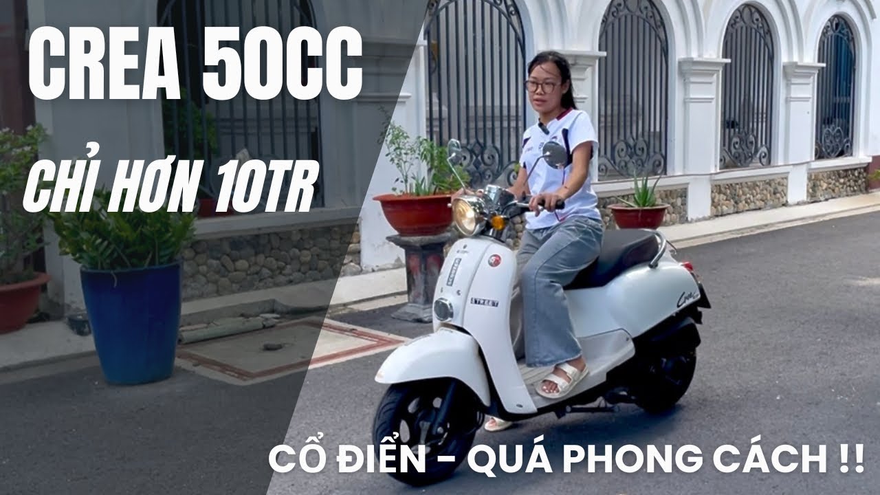 Xe ga Crea 50cc phong c&aacute;ch ph&ugrave; hợp học sinh chỉ hơn 10tr