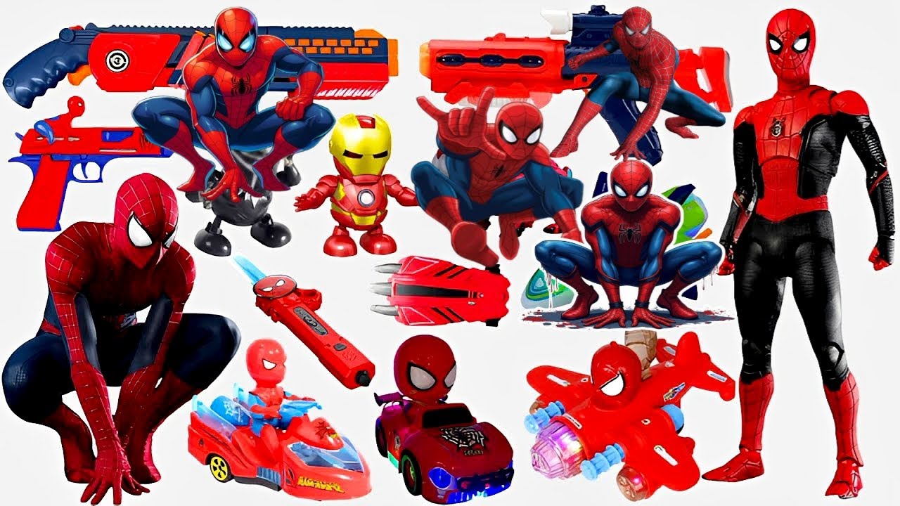 Marvel Spider-Man series unbox,popular Spider-Man action Toy,Spider-Man popular toy gun & Car