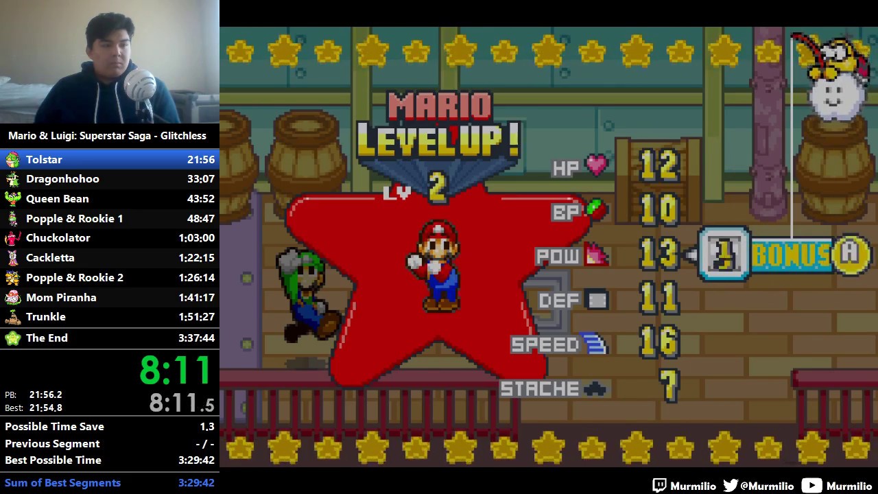 (OLD) Mario & Luigi: Superstar Saga Glitchless Speedrun in 3:36:37