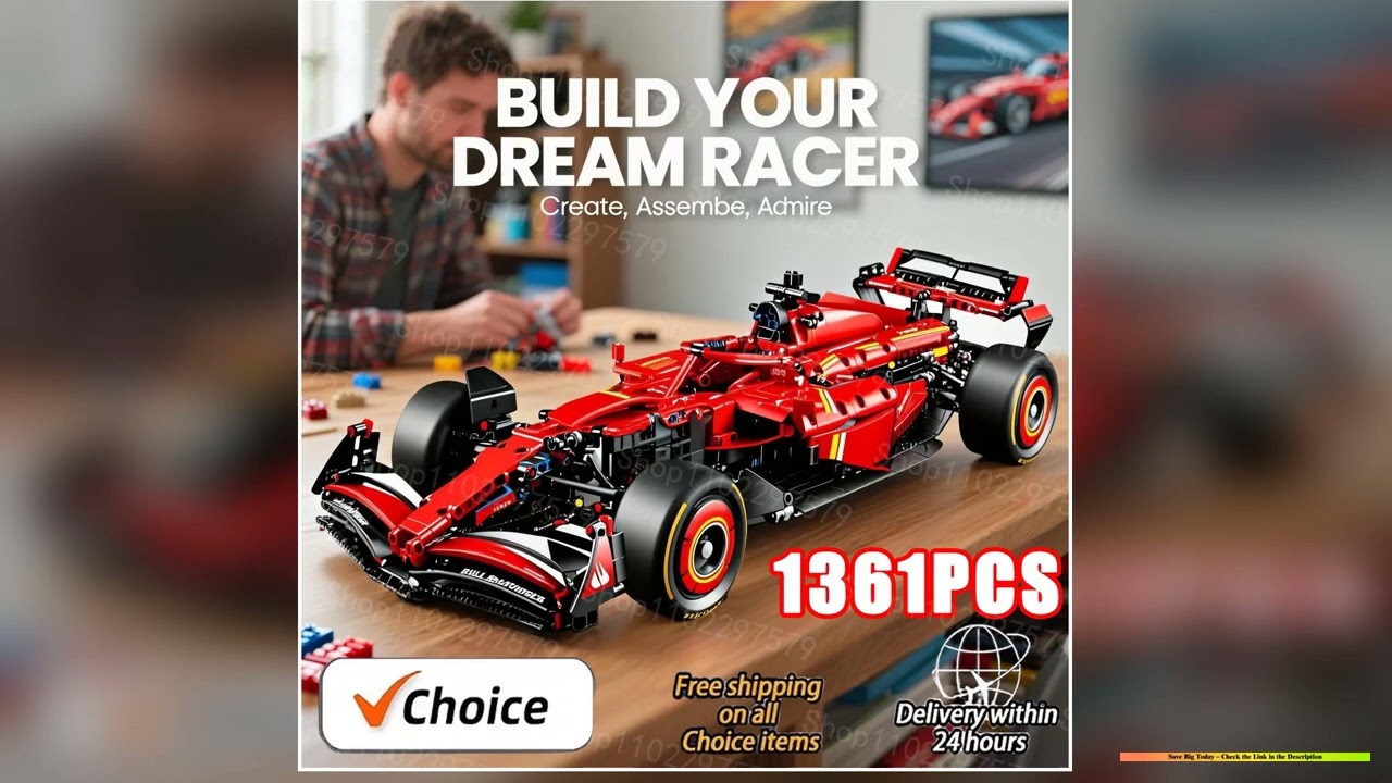 Technical 1361PCS SF24 F1 Performance 42207 Racing Car Building Kit 18 Scale Collectible Realistic