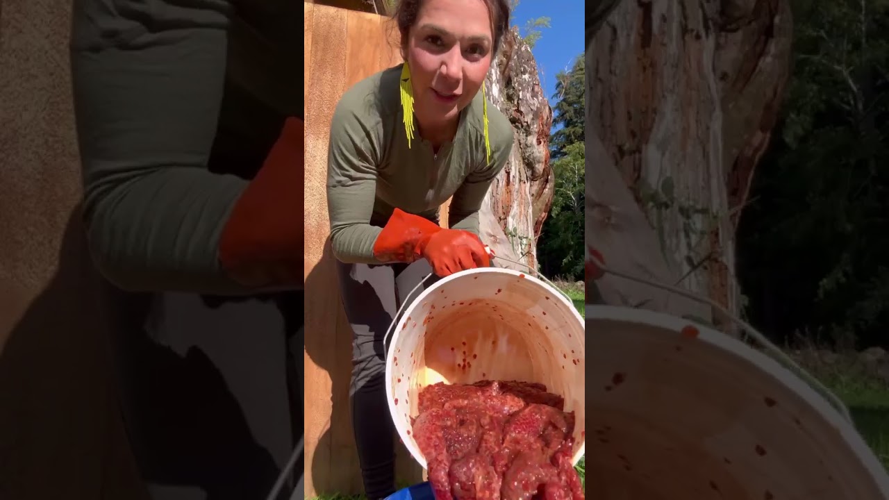 Tlingit native Heather Douville shares her process for fermenting coho salmon eggs.