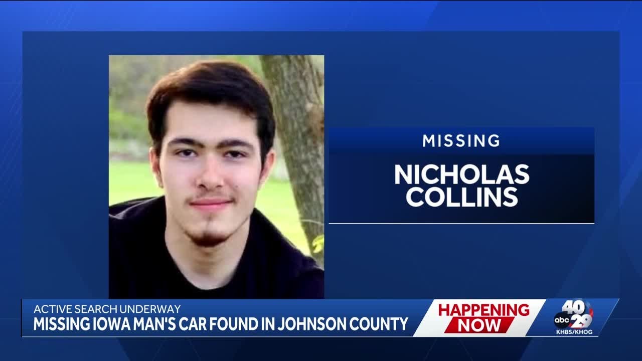 Missing Iowa man's car found in Johnson County