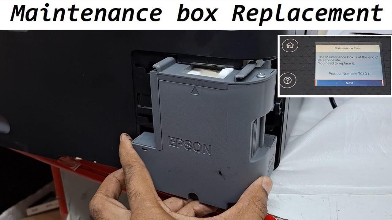 epson printer maintenance box replacement
