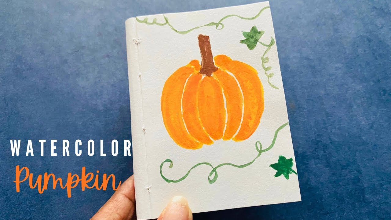 😍 Watercolor Pumpkin 🎃 | Painting Watercolor Pumpkin | Watercolor Painting #fall #pumpkin #autumn