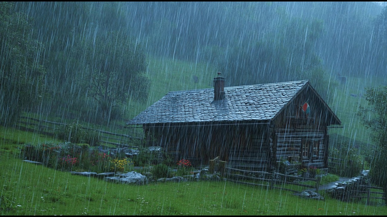 Deep Sleep Instantly On Rainy Night | Heavy Rainfall On Roof & Loud Thunder Sounds | Nature Sounds