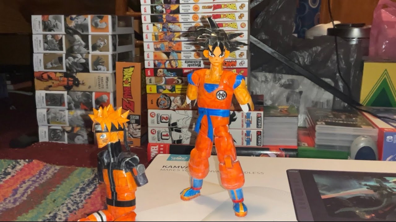 How To Make Goku Out Of Paper Pt 4 | How To Make A Mini Paper Model Episode 13