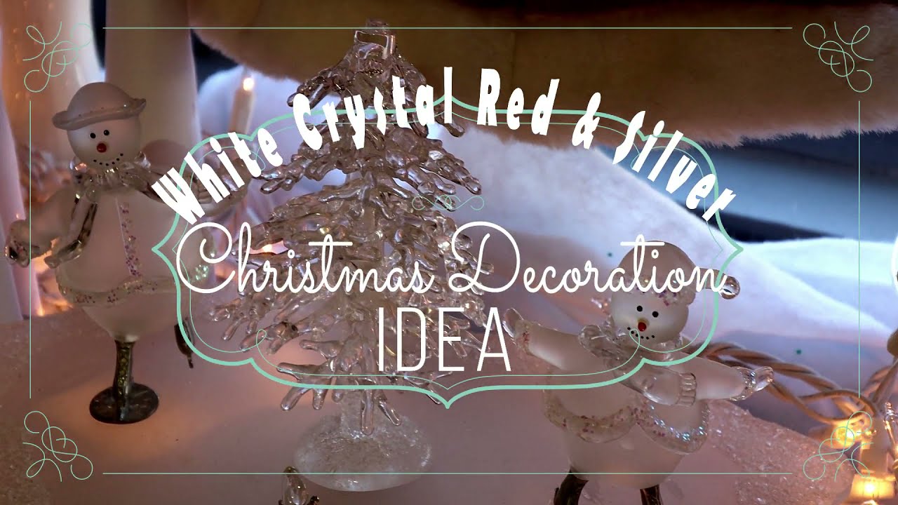 Christmas Decoration Idea // White Crystal Red Silver  #windowchristmas decoration #animated