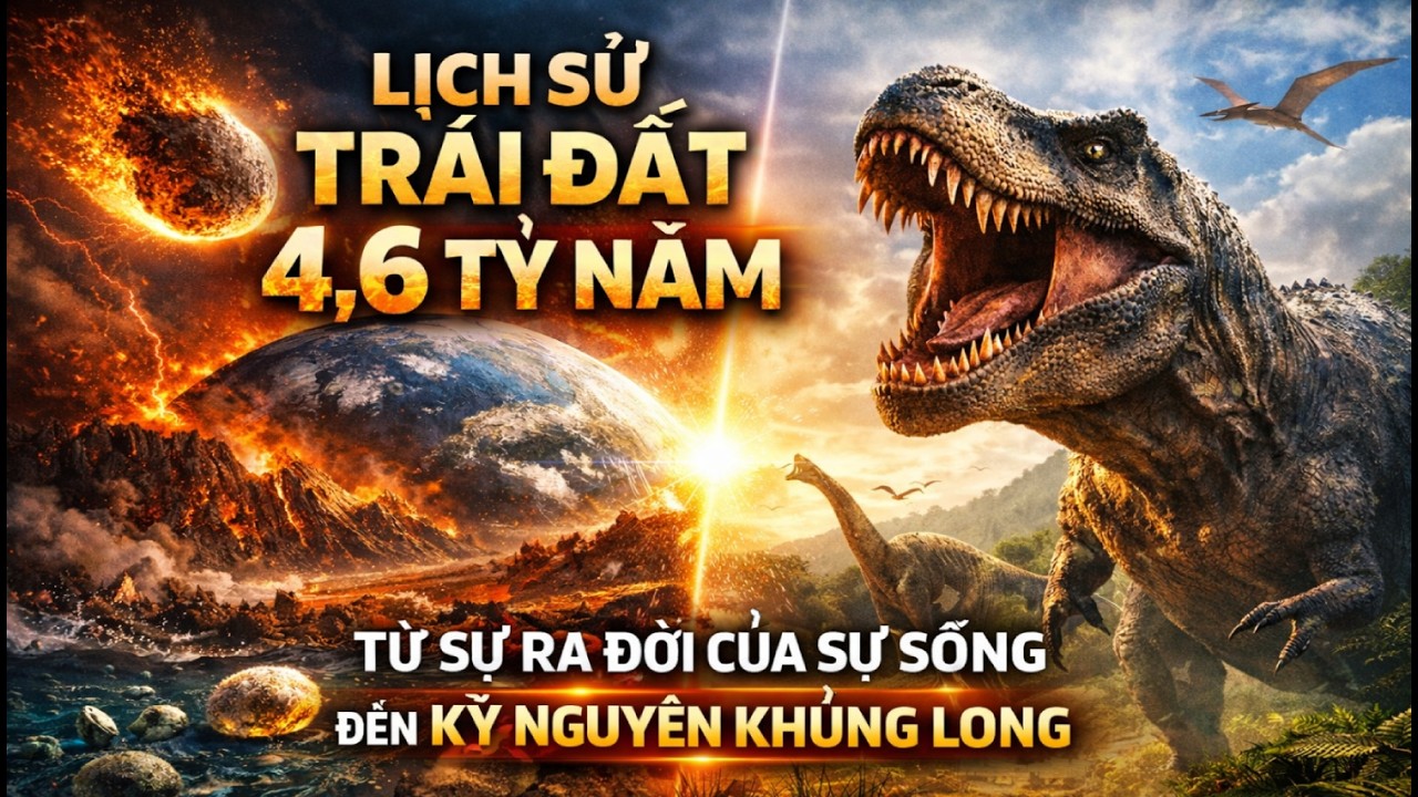 LỊCH SỬ TRÁI ĐẤT 4,6 TỶ NĂM: TỪ SỰ RA ĐỜI CỦA SỰ SỐNG ĐẾN KỶ NGUYÊN KHỦNG LONG
