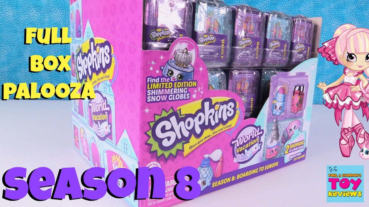 Shopkins Season 8 Palooza Full Box 2 Packs Limited Edition Hunt Toy Opening | PSToyReviews