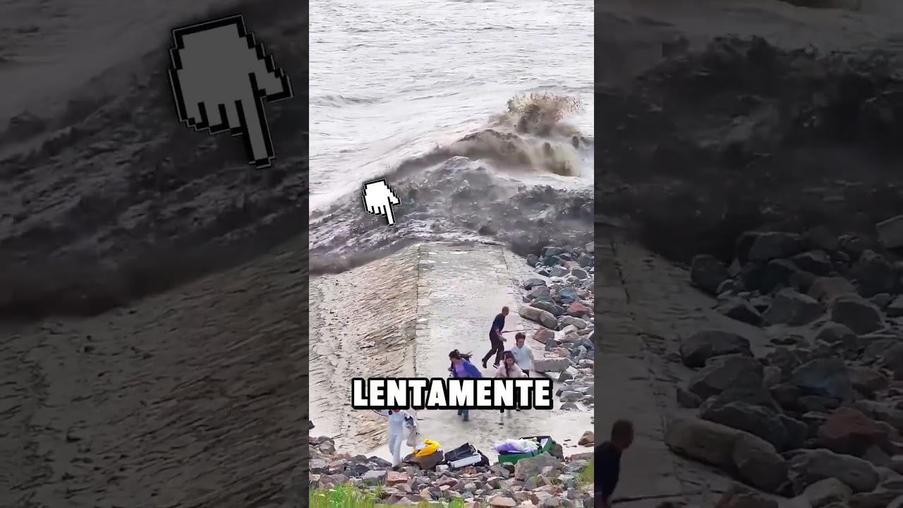 Essas pessoas quase foram atingidas por um tsunami #curiosidades